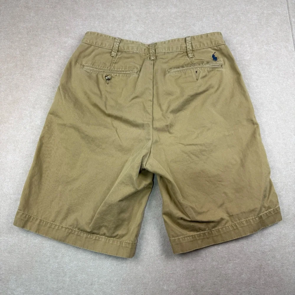Polo Ralph‎ Lauren Men’s Khaki Chino Shorts Size 36 Relaxed Fit Casual Tan